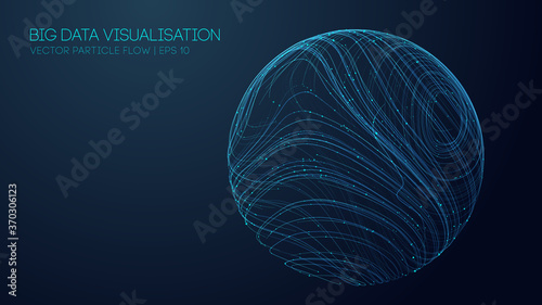 Music abstract background blue. Data technology abstract futuristic illustration. Big data visualization. EPS 10.