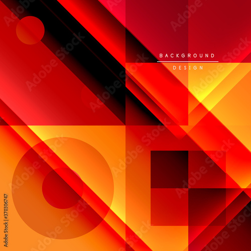 Neo memphis geometric pattern with circles, squares and lines. Pop art abstract background for covers, banners, flyers and posters and other templates