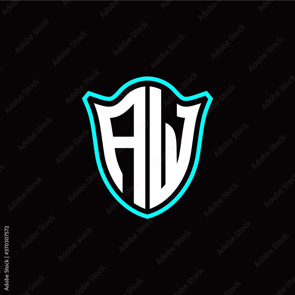 A W initials monogram logo shield designs modern A W initials monogram logo shield designs modern