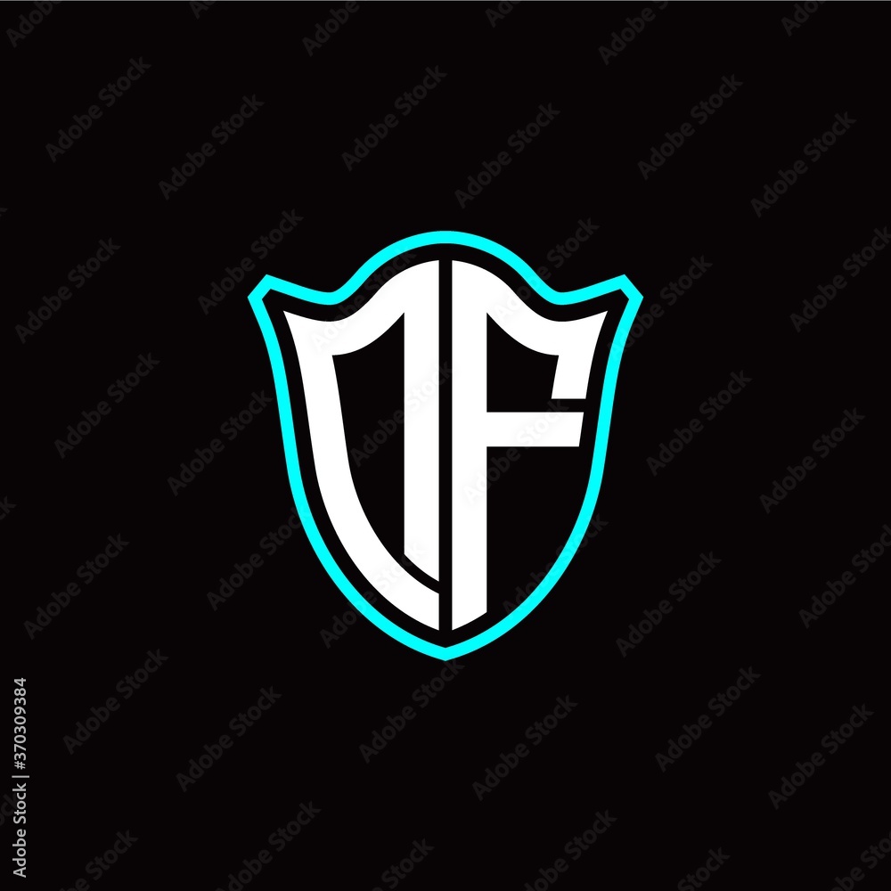 D F initials monogram logo shield designs modern D F initials monogram logo shield designs modern