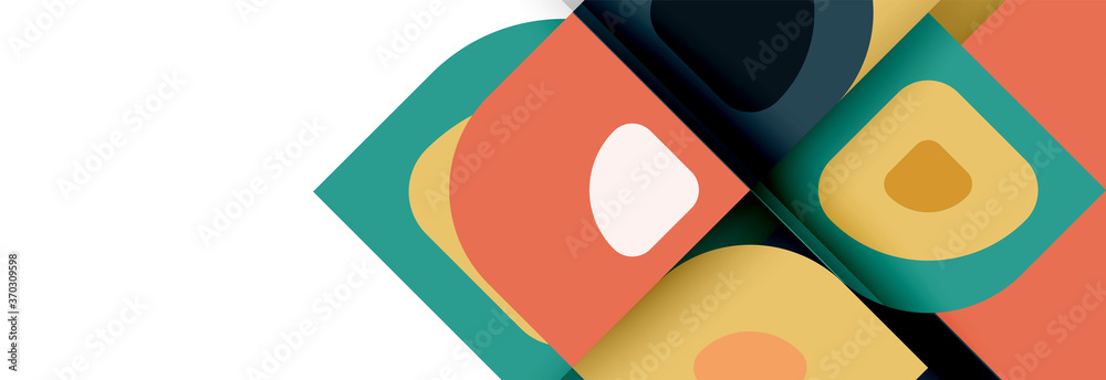 Set of vector modern geometric abstract backgrounds with repeating abstract round shapes patterns and shadow effects Set of vector modern geometric abstract backgrounds with repeating abstract round shapes patterns and shadow effects