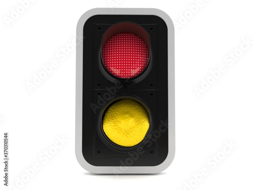 Lemon inside red traffic light