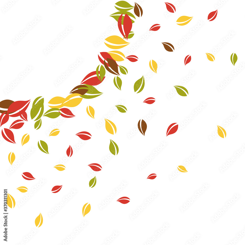 Falling autumn leaves. Red, yellow, green, brown c Falling autumn leaves. Red, yellow, green, brown c