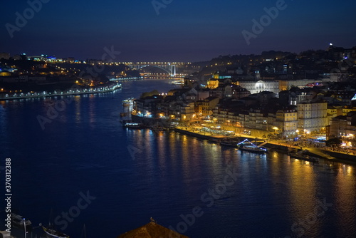 Portugal  beautiful night cityscape of Porto