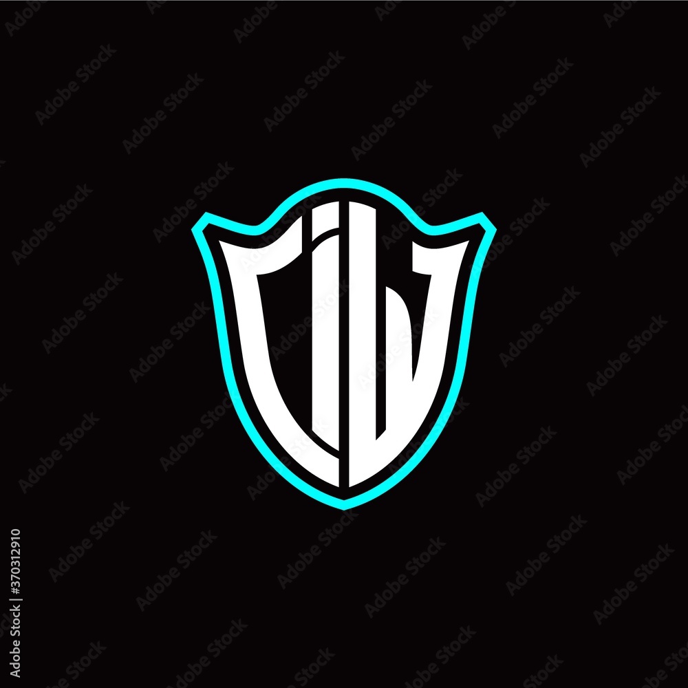 I W initials monogram logo shield designs modern I W initials monogram logo shield designs modern