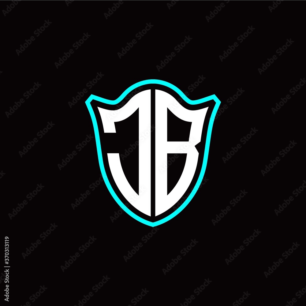 J B initials monogram logo shield designs modern J B initials monogram logo shield designs modern