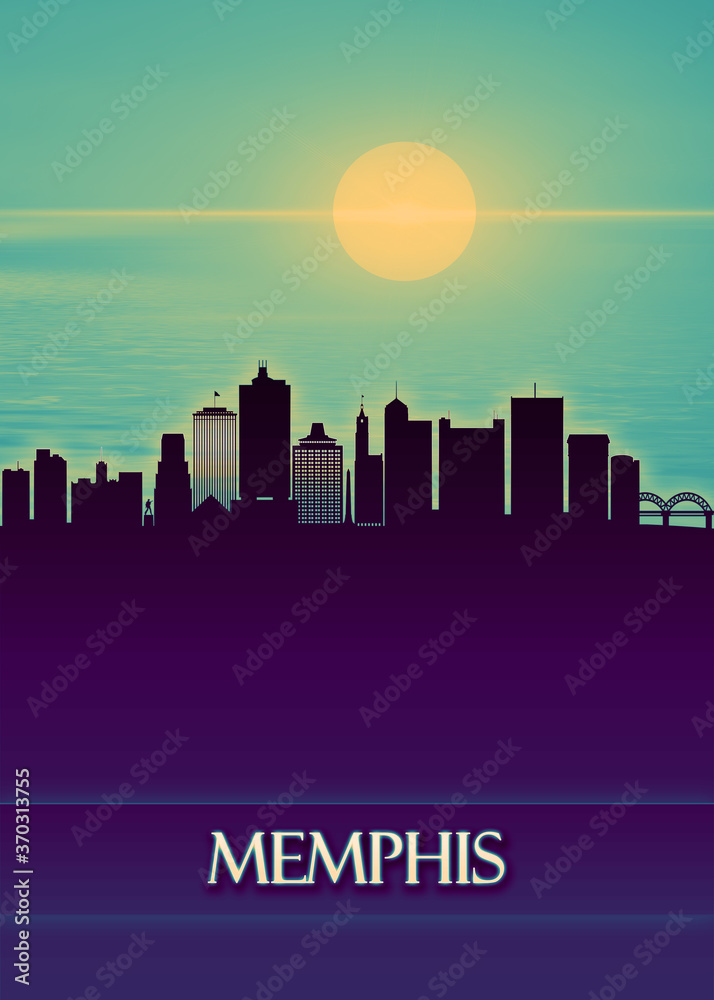 Memphis City Skyline