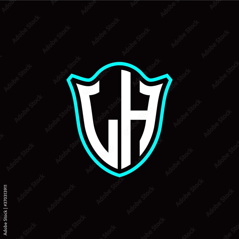 L H initials monogram logo shield designs modern L H initials monogram logo shield designs modern