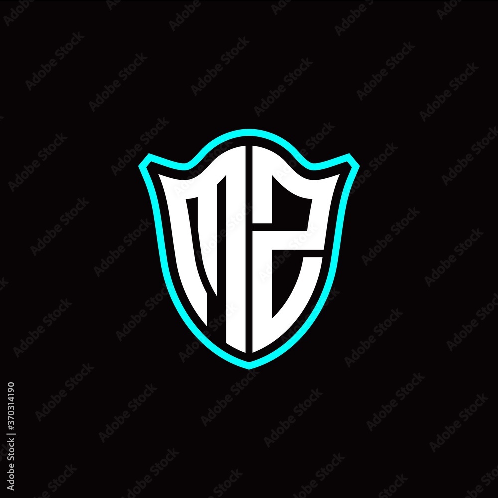 M Z initials monogram logo shield designs modern M Z initials monogram logo shield designs modern