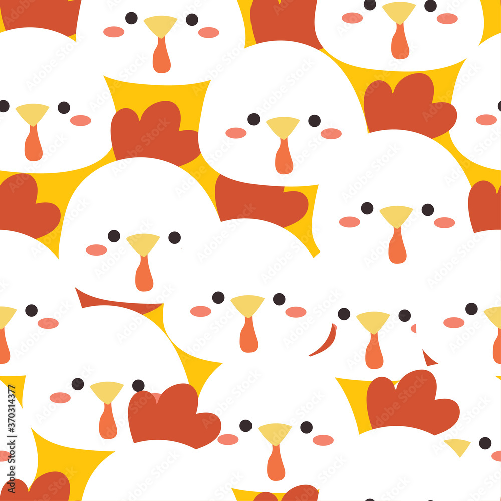 Seamless pattern animals. cute pattern vector for kids, textile, fabric print