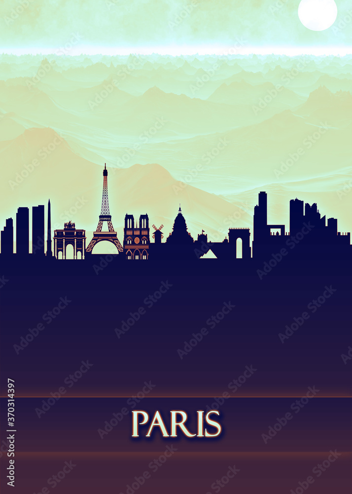 Paris City Skyline