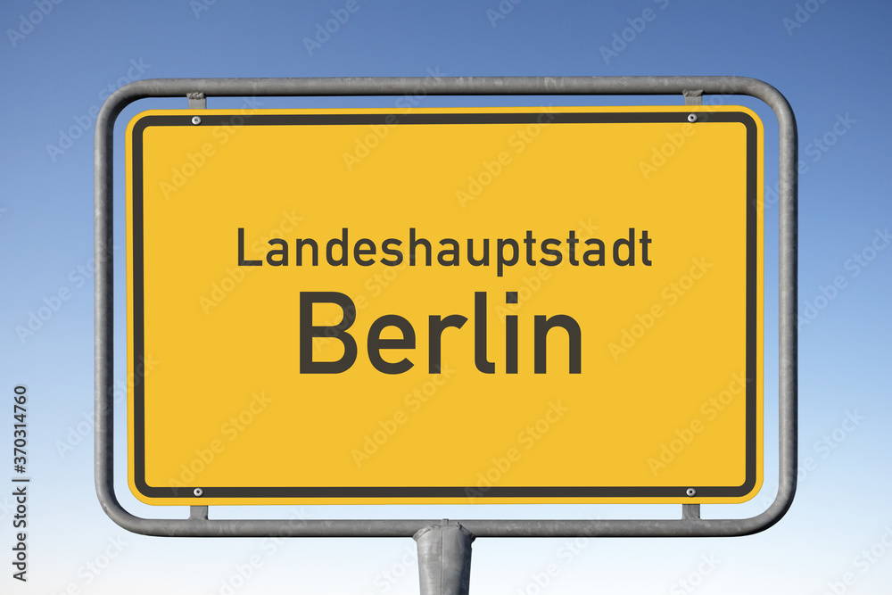 Ortstafel Landeshauptstadt, Berlin (Symbolbild) Ortstafel Landeshauptstadt, Berlin (Symbolbild)
