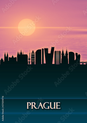Prague City Skyline