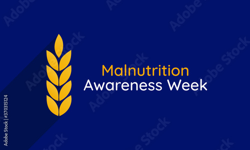Vector illustration on the theme of Malnutrition awareness week observed each year during October.