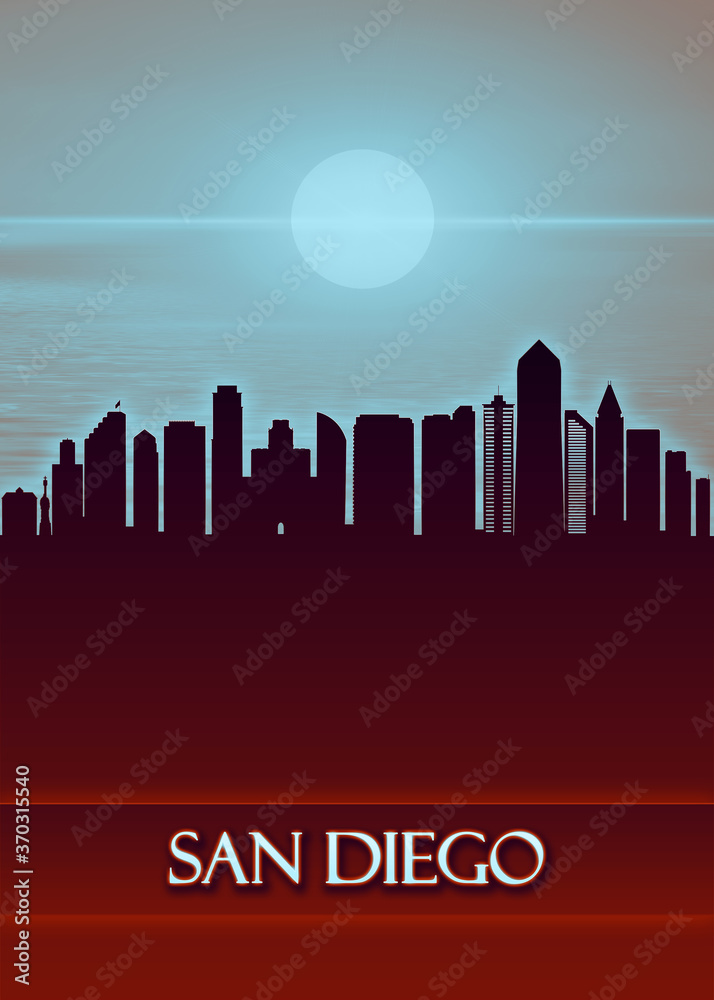 Fototapeta premium San Diego City Skyline