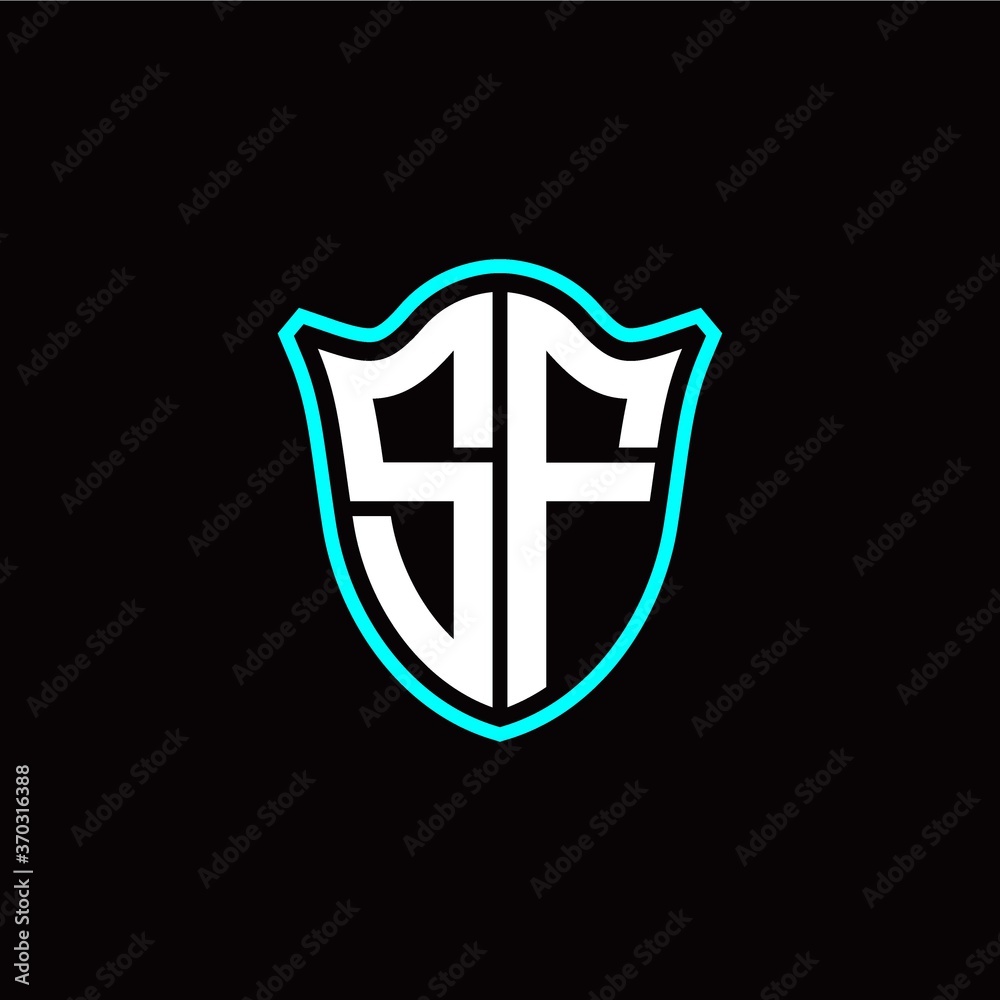 S F initials monogram logo shield designs modern S F initials monogram logo shield designs modern