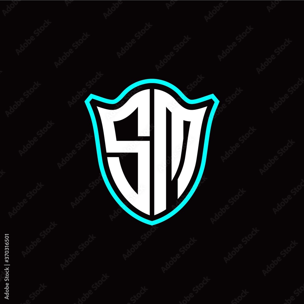 S M initials monogram logo shield designs modern S M initials monogram logo shield designs modern