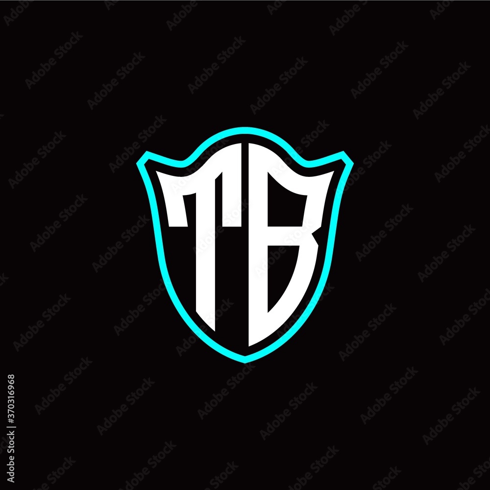 T B initials monogram logo shield designs modern T B initials monogram logo shield designs modern