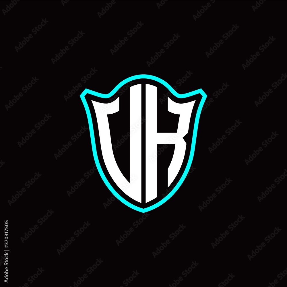 V K initials monogram logo shield designs modern V K initials monogram logo shield designs modern
