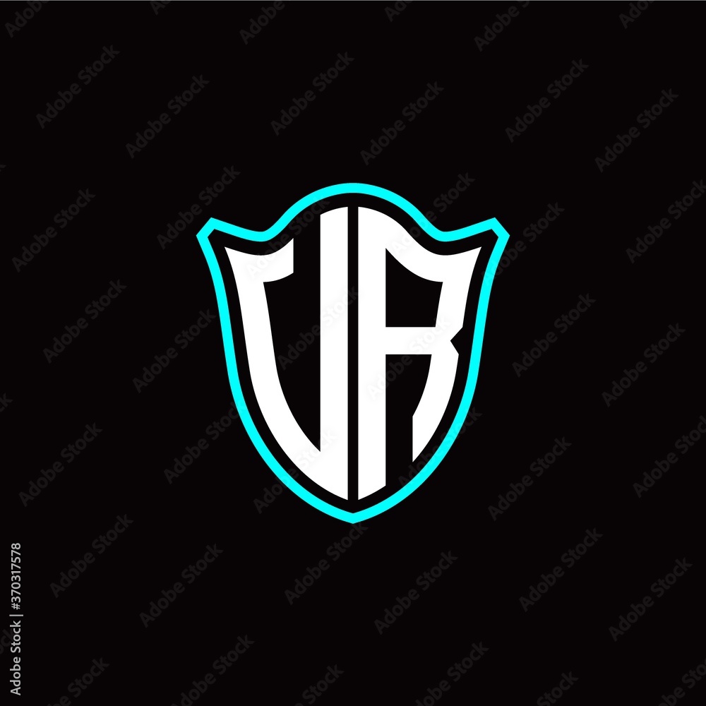 V R initials monogram logo shield designs modern V R initials monogram logo shield designs modern