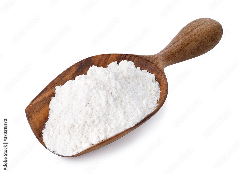 scoop with flour isolated on white scoop with flour isolated on white