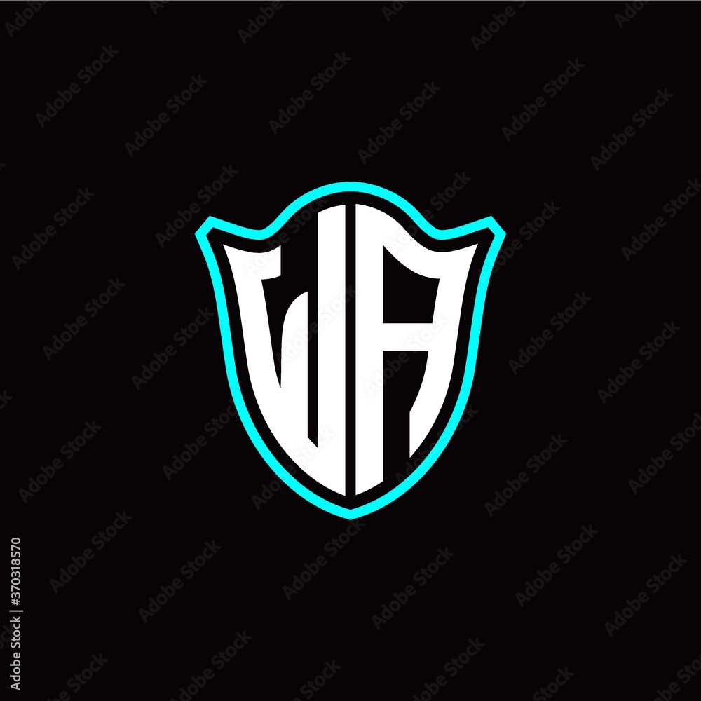 W A initials monogram logo shield designs modern W A initials monogram logo shield designs modern