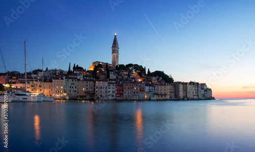 Rovinj in the evening after sunset