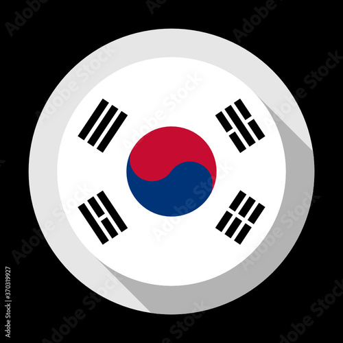 round icon with isrel flag, isolated on black background