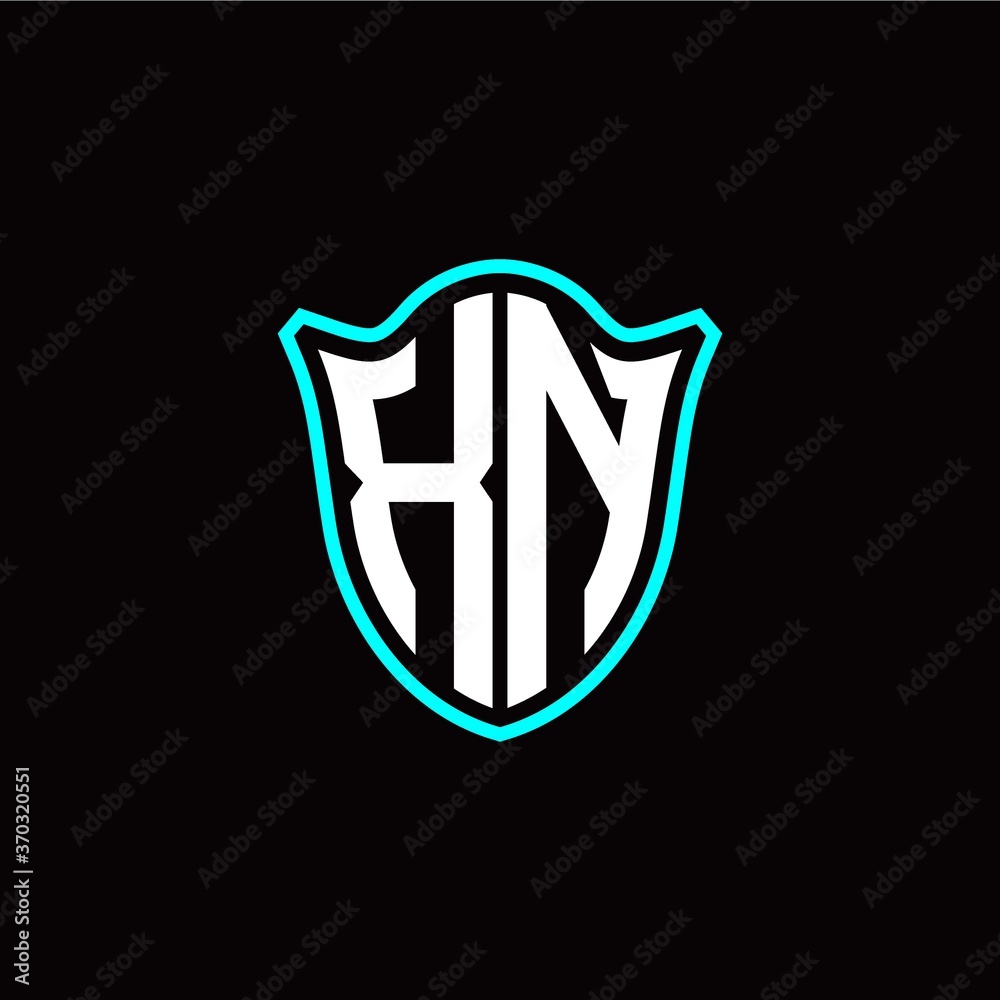 X N initials monogram logo shield designs modern X N initials monogram logo shield designs modern