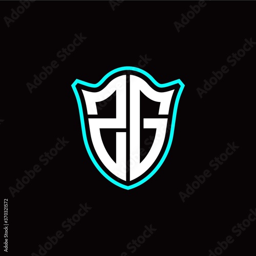 Free Download Z G initials monogram logo shield designs modern - GFXLoad