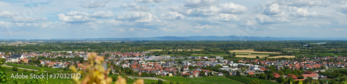 Photos Panorama von Oppenheim über das Rheintal, Bergstraße