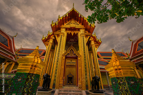 WatRatchabophitSathitmahasimaram-Bangkok:6July 2020,interior atmosphere,religious tourist attractions,sculptures of beautiful churches of temples, Fueng Nakorn road area.Wat Ratchabophit,Thailand photo