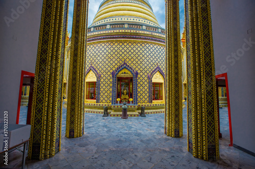 WatRatchabophitSathitmahasimaram-Bangkok:6July 2020,interior atmosphere,religious tourist attractions,sculptures of beautiful churches of temples, Fueng Nakorn road area.Wat Ratchabophit,Thailand photo