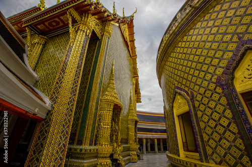 WatRatchabophitSathitmahasimaram-Bangkok:6July 2020,interior atmosphere,religious tourist attractions,sculptures of beautiful churches of temples, Fueng Nakorn road area.Wat Ratchabophit,Thailand photo