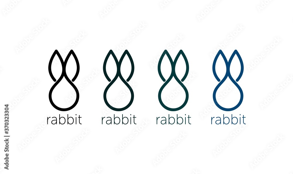 Rabbit Logo Design Template. Vector Illustration. logotype