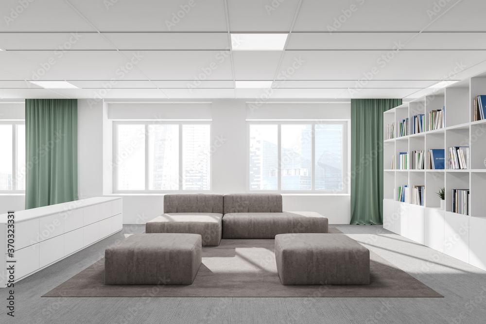 White office waiting room interior White office waiting room interior