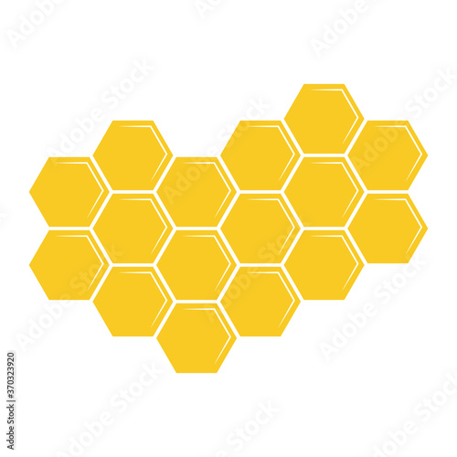 Honeycomb vector icon. Natural food. Honey cells symbol isolated on white background. Cells nature sign symbol.