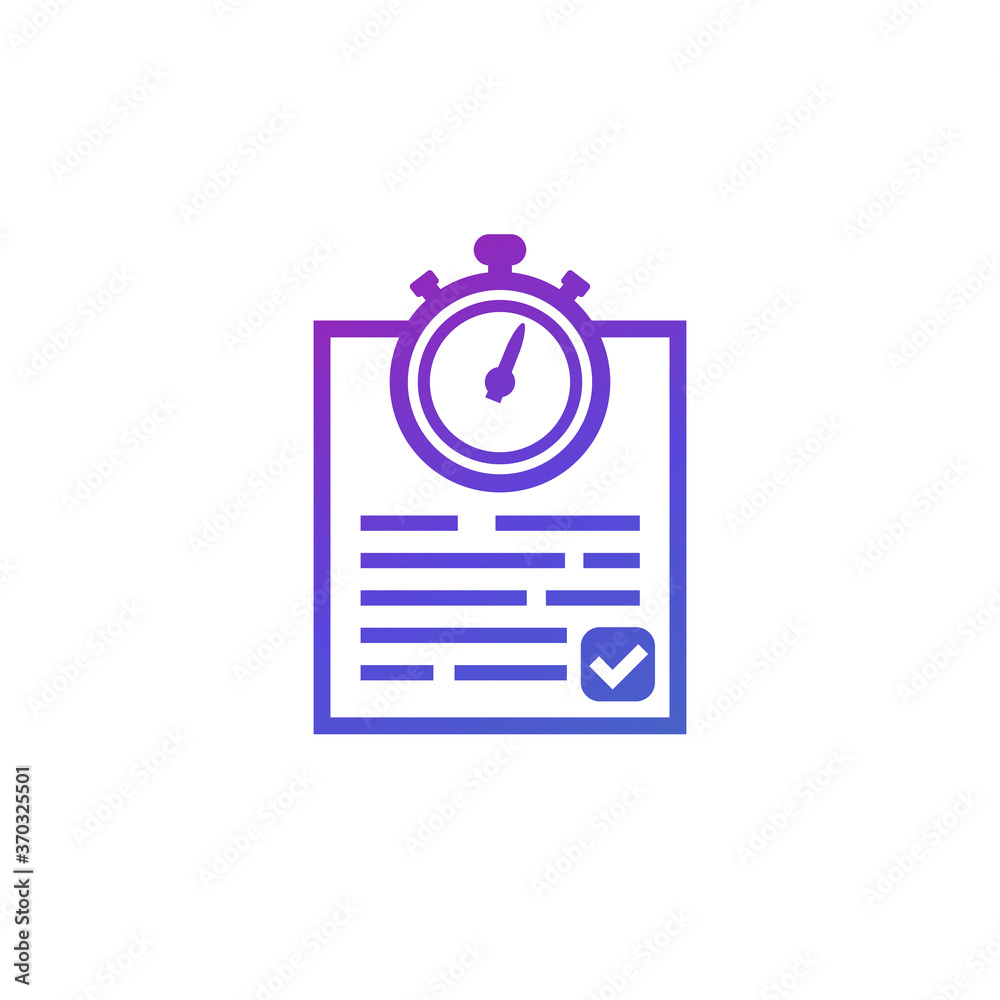 chronometer and results, timer and document icon chronometer and results, timer and document icon
