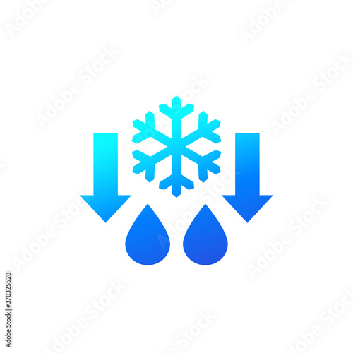 defrost icon on white, vector
