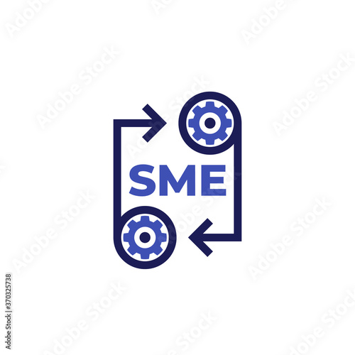SME icon with gears and arrows