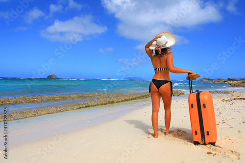 Girl with a suitcase