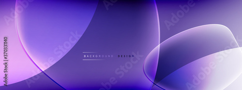 Vector abstract background - liquid bubble shapes on fluid gradient with shadows and light effects. Shiny design template for text