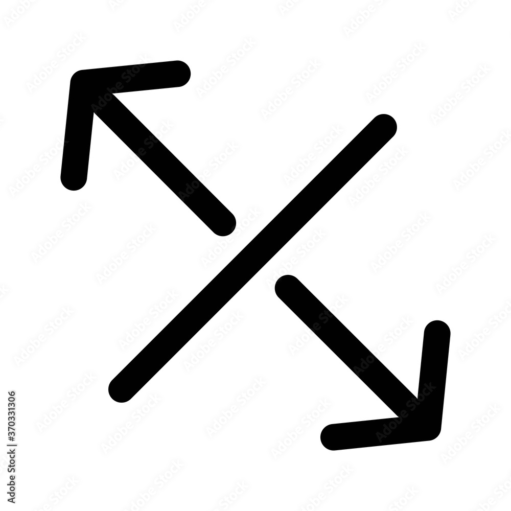 Diagonal resize arrow icon - vector illustration. UI design element. Diagonal resize arrow icon - vector illustration. UI design element.