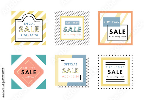 見出しやタイトルのフレームのセット／枠／装飾／飾り／おしゃれ／広告