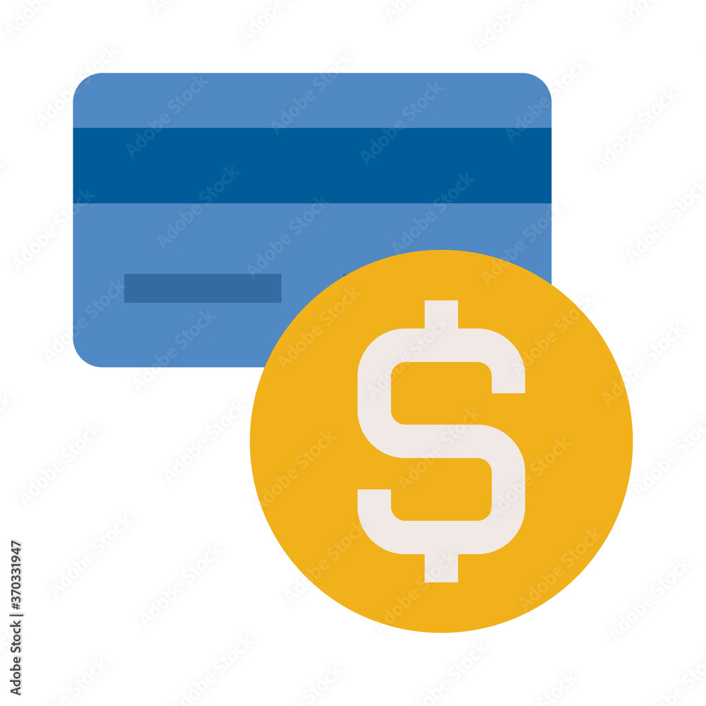 Business & finance, Credit card money, Flat color icon. Business & finance, Credit card money, Flat color icon.