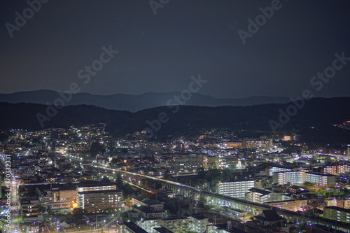 Night view of Kyoto seeing from Kyoto Station