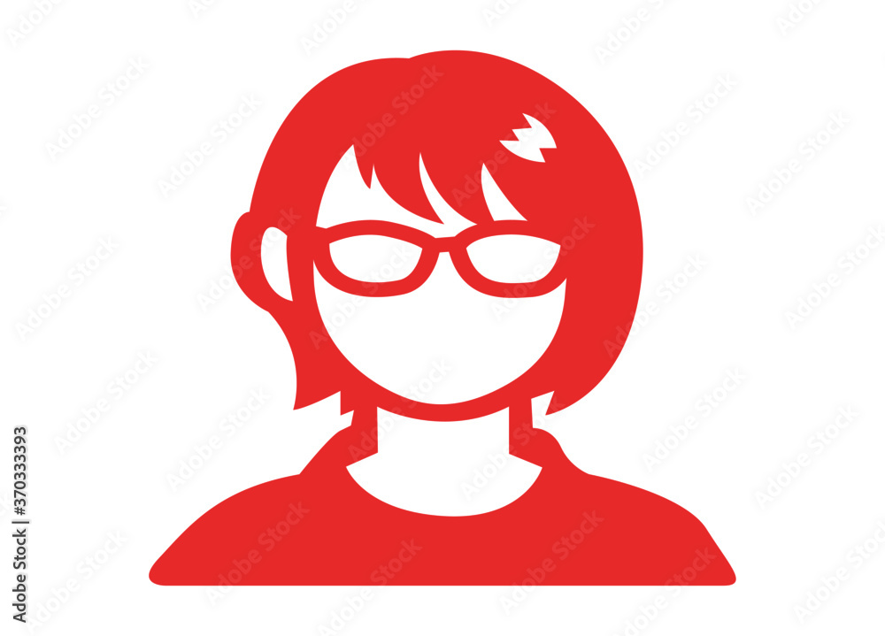 Fotografie Girl Avatar Vector  icon for apps and website