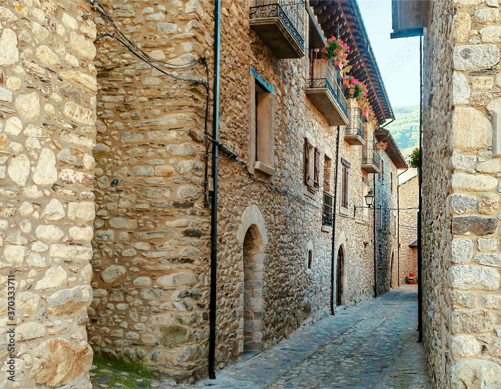 Village of Benasque in the mountains of the Pyrenees Village of Benasque in the mountains of the Pyrenees