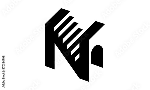 Letter N Stair Logo