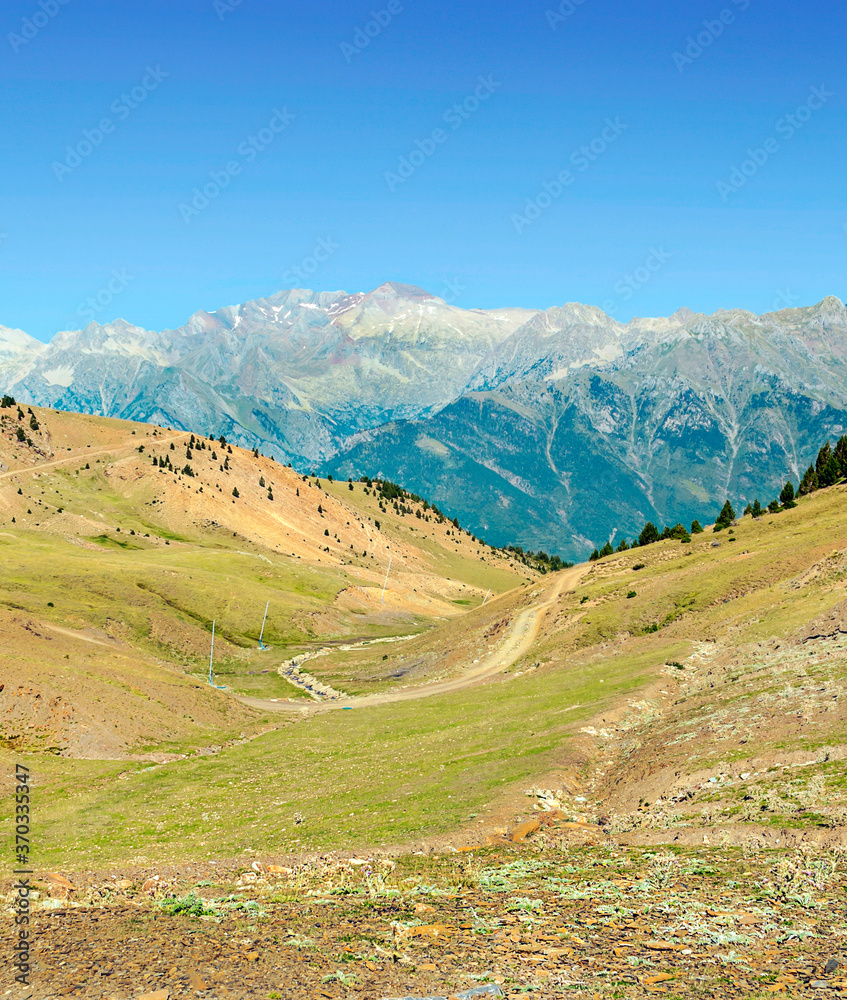 Mountains of Cerler in the Pyrenees